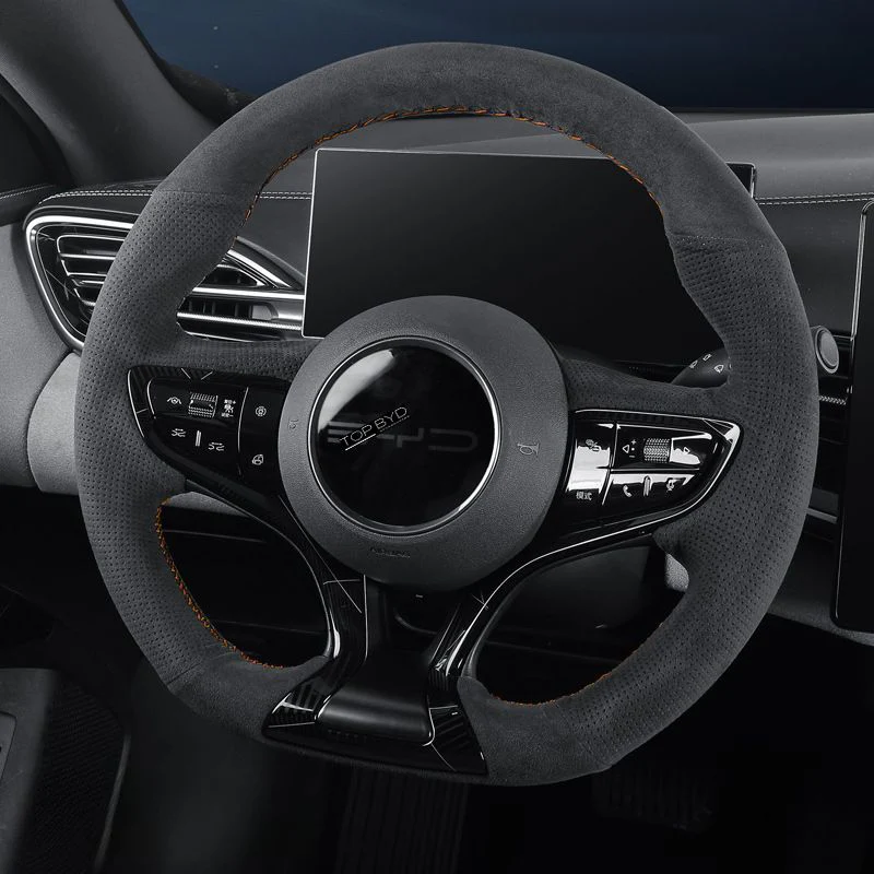 Genuine Alcantar® Steering Wheel Cover for BYD Seal - Image 15