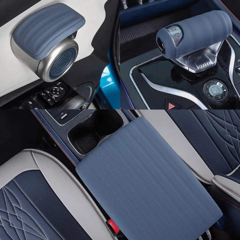 Silica Gel Gear Shift Collars Armrest Box Cover for Atto 3